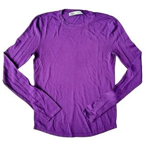 Zara Sheer Purple Longsleeve Top